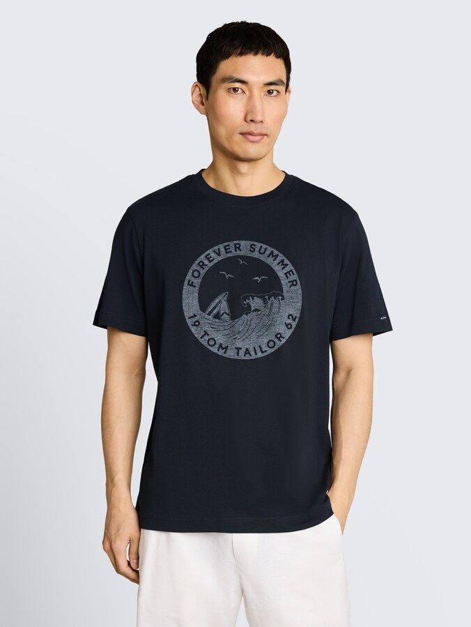 T-Shirt mit Print von Men, sky captain blue