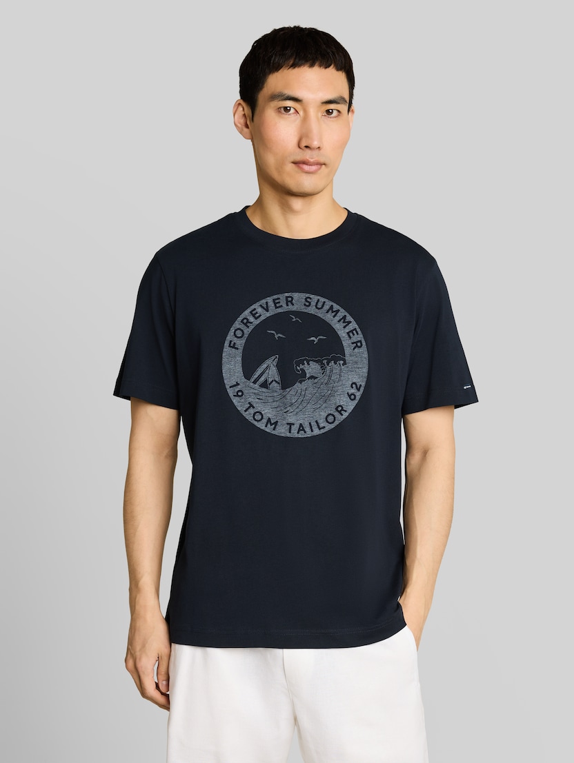 T-shirt met print door Men, sky captain blue