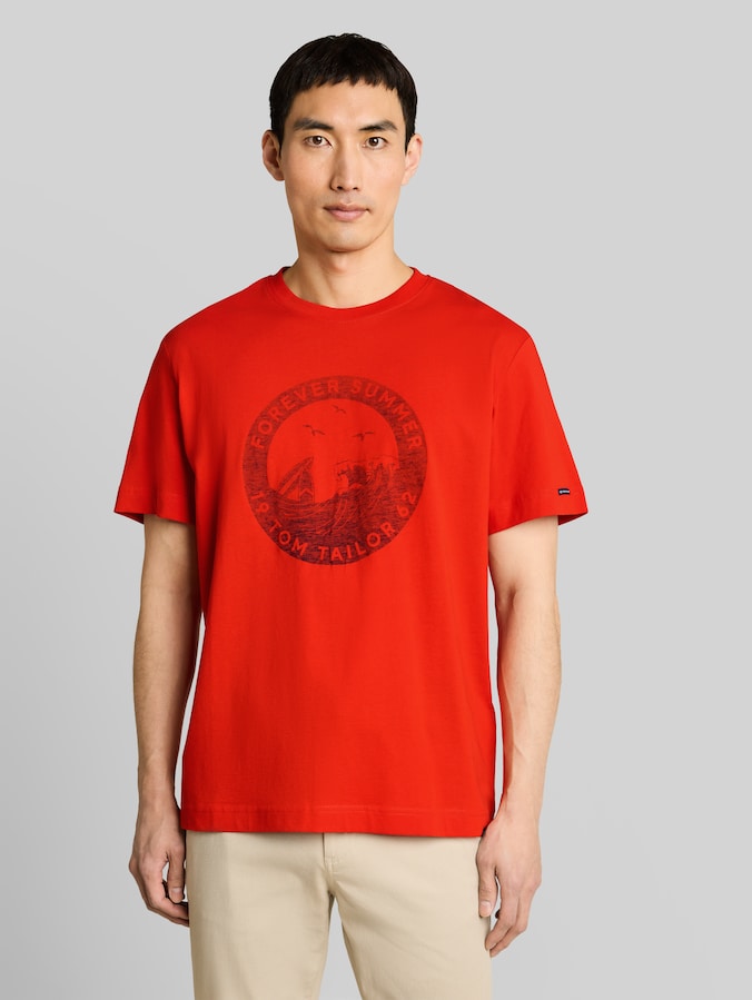 T-Shirt mit Print von Men, orange red