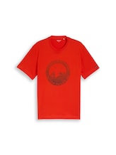 Ausgewählt, T-Shirt mit Print von Tom Tailor, rot