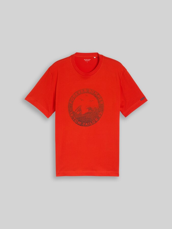 T-Shirt mit Print von Men, orange red