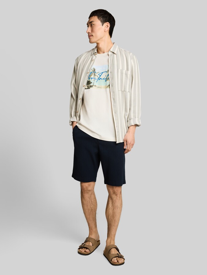 T-Shirt mit Fotoprint von Men, Gardenia White