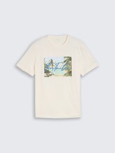 T-Shirt mit Fotoprint - Gardenia White - Vorder-Produkt-Ansicht