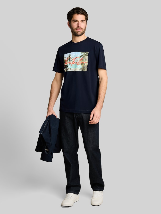 T-Shirt mit Fotoprint von Men, sky captain blue