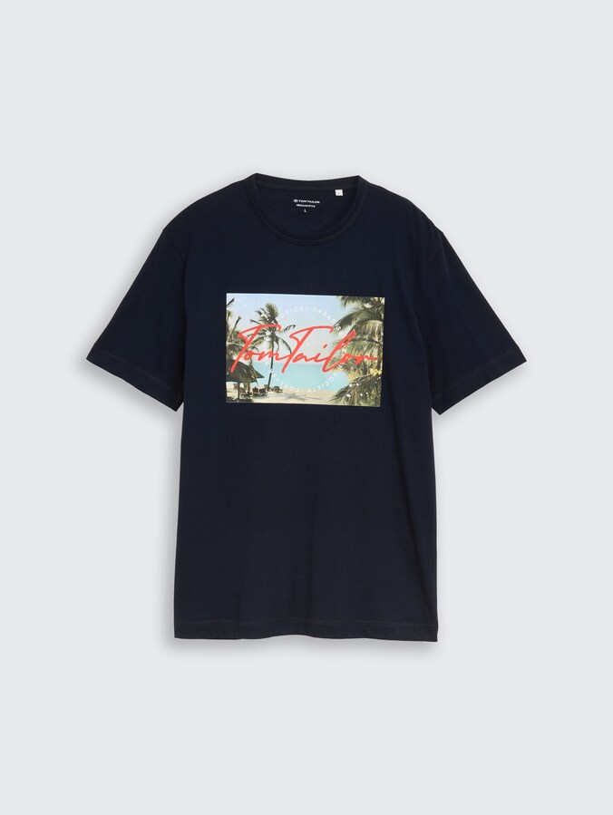 T-Shirt mit Fotoprint von Men, sky captain blue