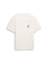 Geselecteerd, T-shirt met borduursels door Tom Tailor, bruin