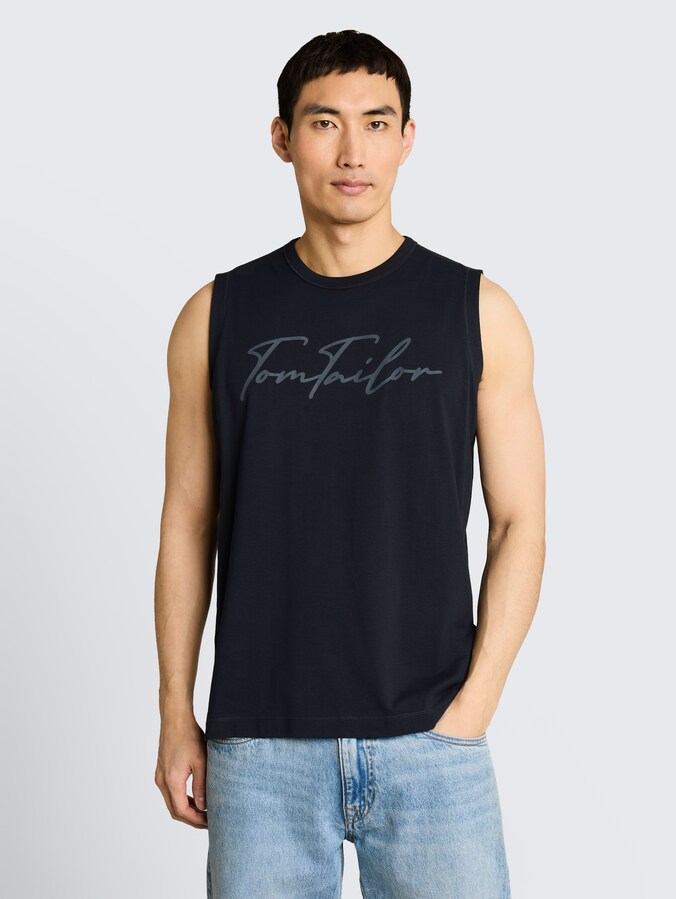 Tanktop mit Logo-Print von Men, sky captain blue