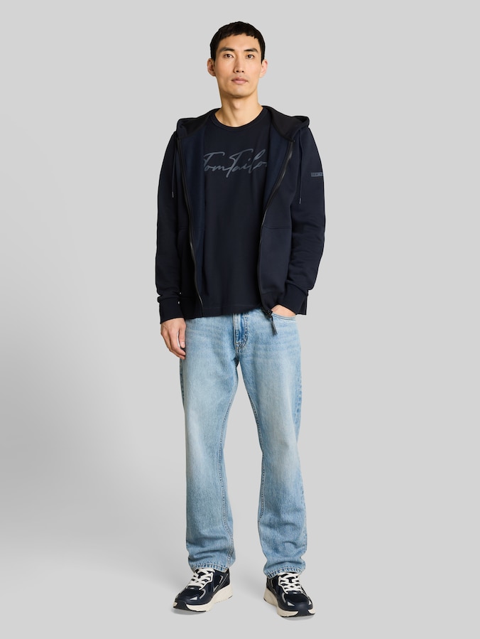 Tanktop met logoprint door Men, sky captain blue
