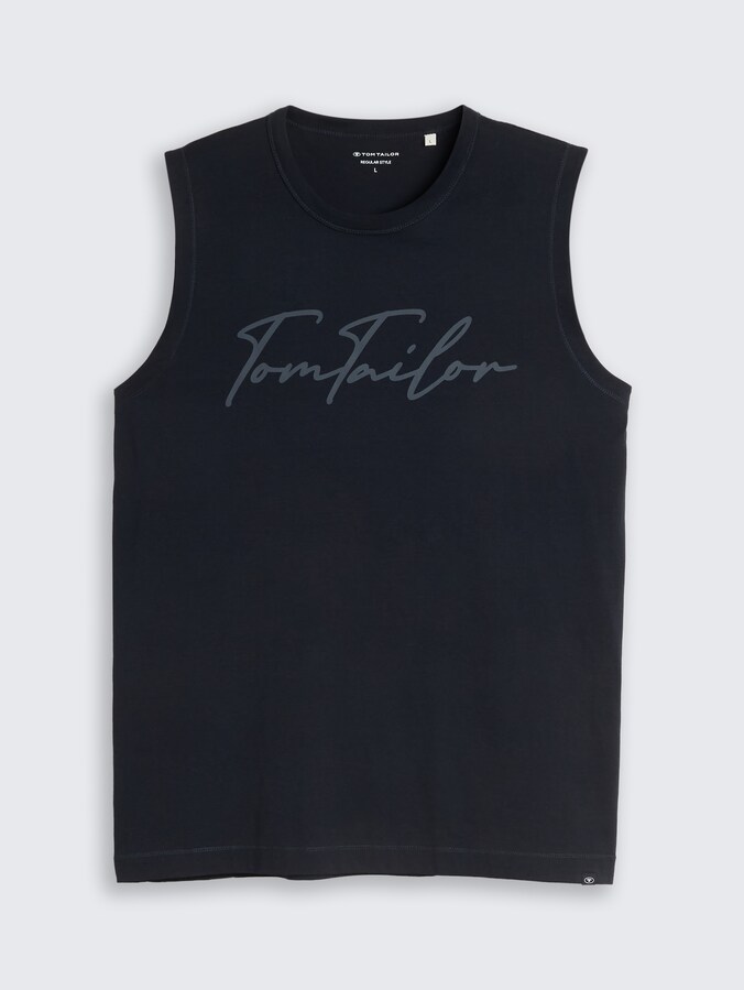 Tanktop mit Logo-Print von Men, sky captain blue