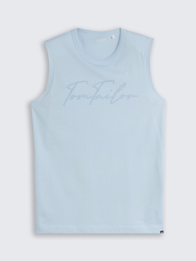 Tanktop mit Logo-Print von Men, light blue grey