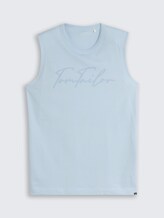 Tanktop mit Logo-Print - light blue grey - Vorder-Produkt-Ansicht