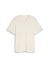 Niet geselecteerd, Henley T-shirt met wafelstructuur door Tom Tailor, bruin