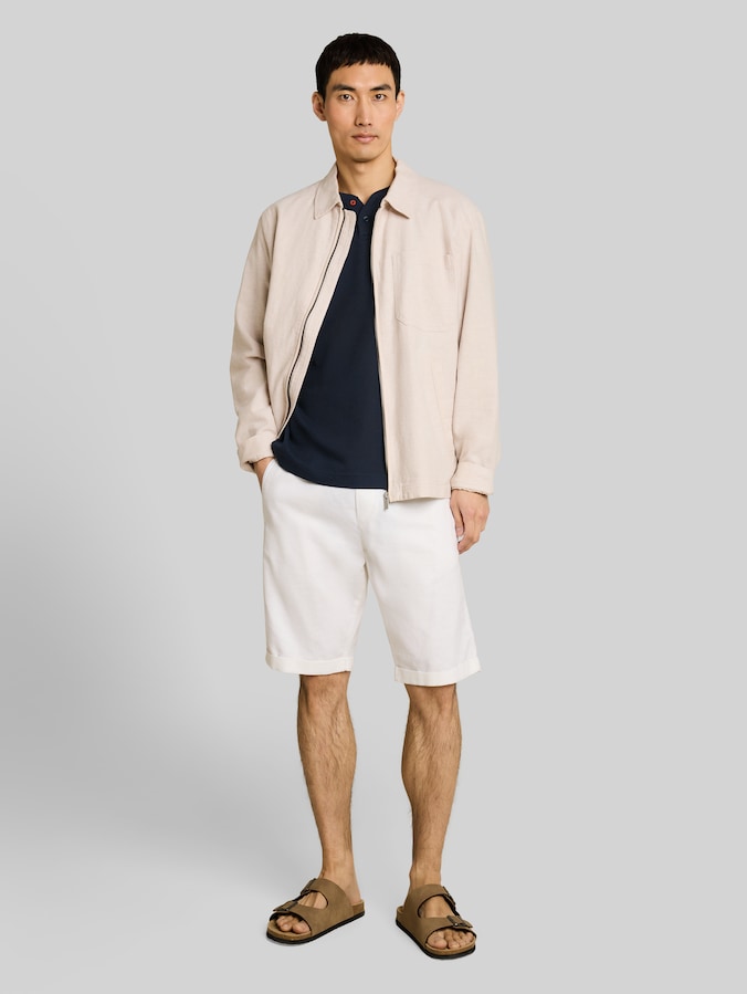 Henley-T-shirt met wafelstructuur door Men, sky captain blue