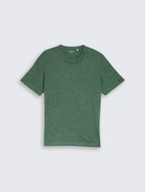 T-Shirt in Melange-Optik - green fine stripe - Vorder-Produkt-Ansicht