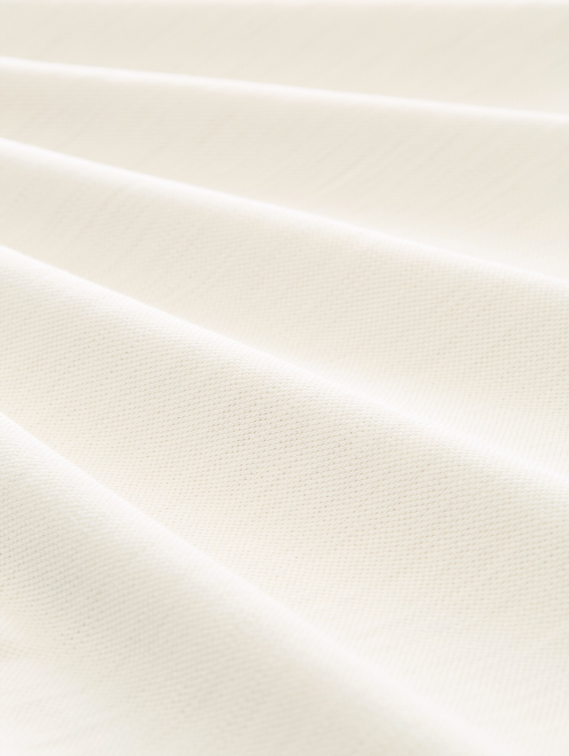 Piqué T-Shirt aus Baumwolle - Gardenia White - Material-Ansicht