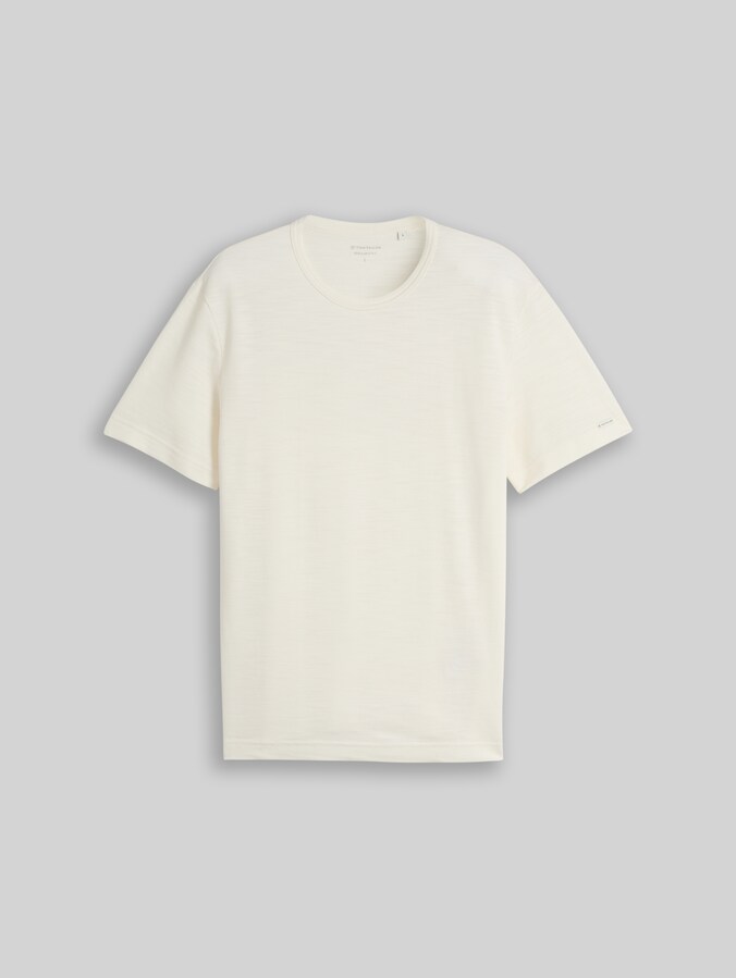 Piqué T-Shirt aus Baumwolle von Men, Gardenia White