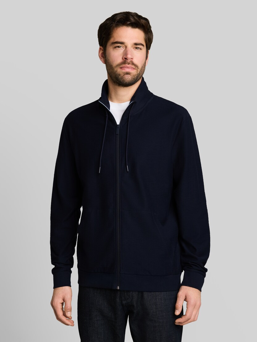 Sweatjacke mit Stehkragen von Men, sky captain blue