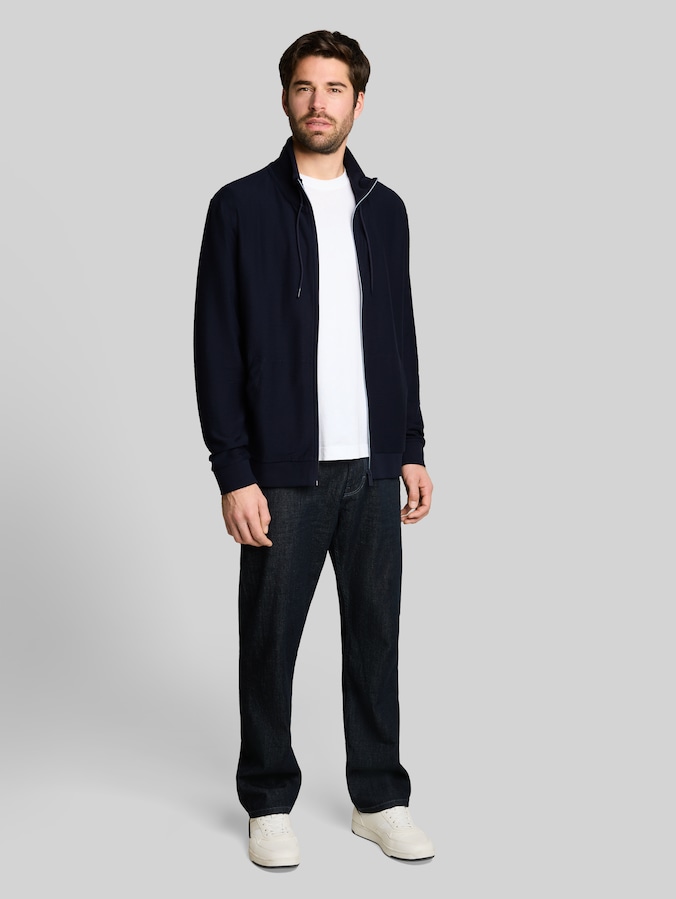Sweatjacke mit Stehkragen von Men, sky captain blue