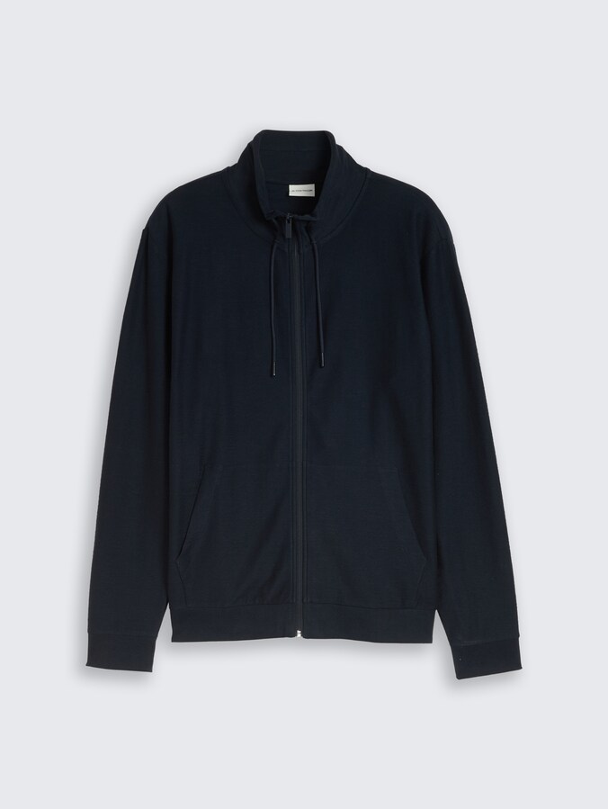 Sweatjacke mit Stehkragen von Men, sky captain blue