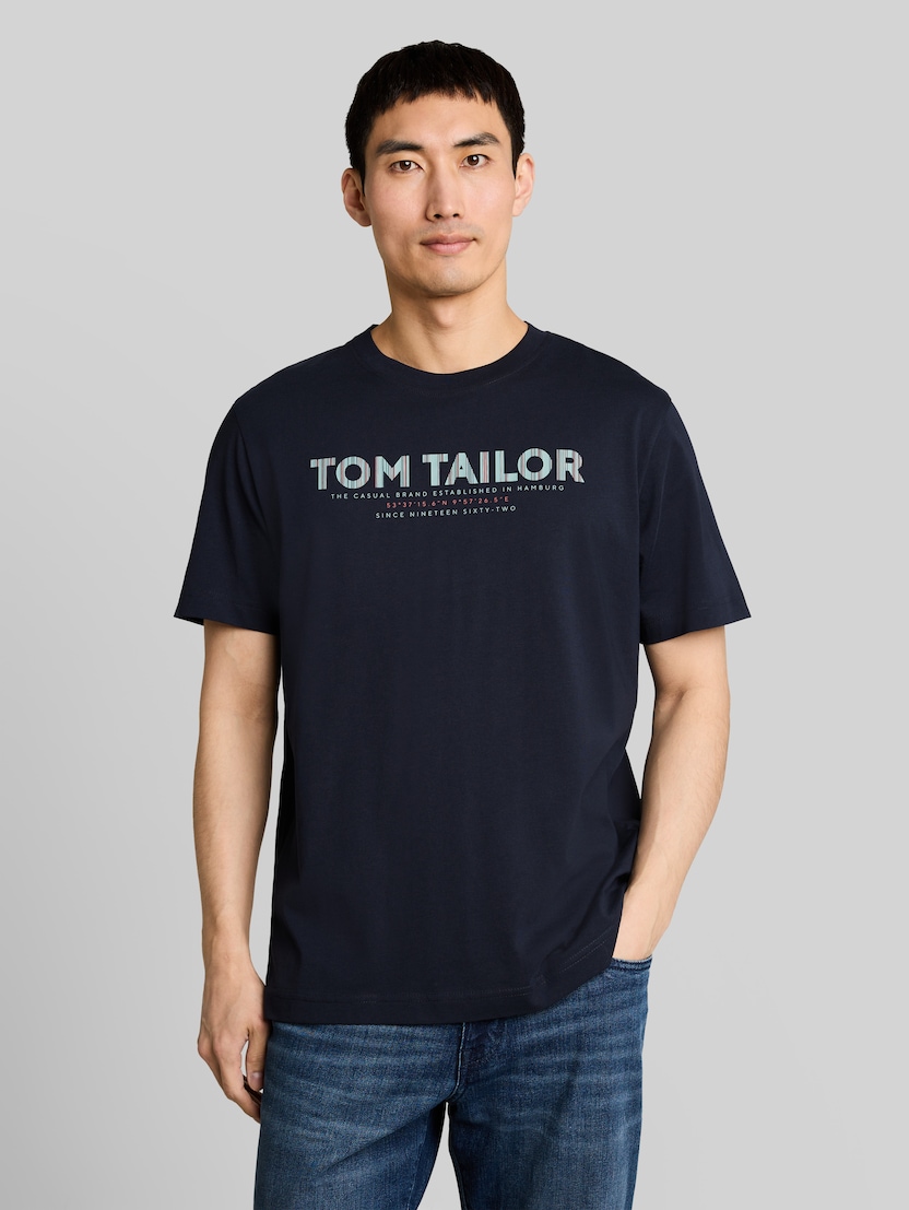 T-shirt met logo-print door Men, sky captain blue