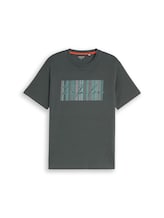 Niet geselecteerd, T-shirt met logoprint door Tom Tailor, groen