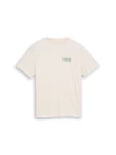 Ausgewählt, T-Shirt mit Logo-Print von Tom Tailor, braun