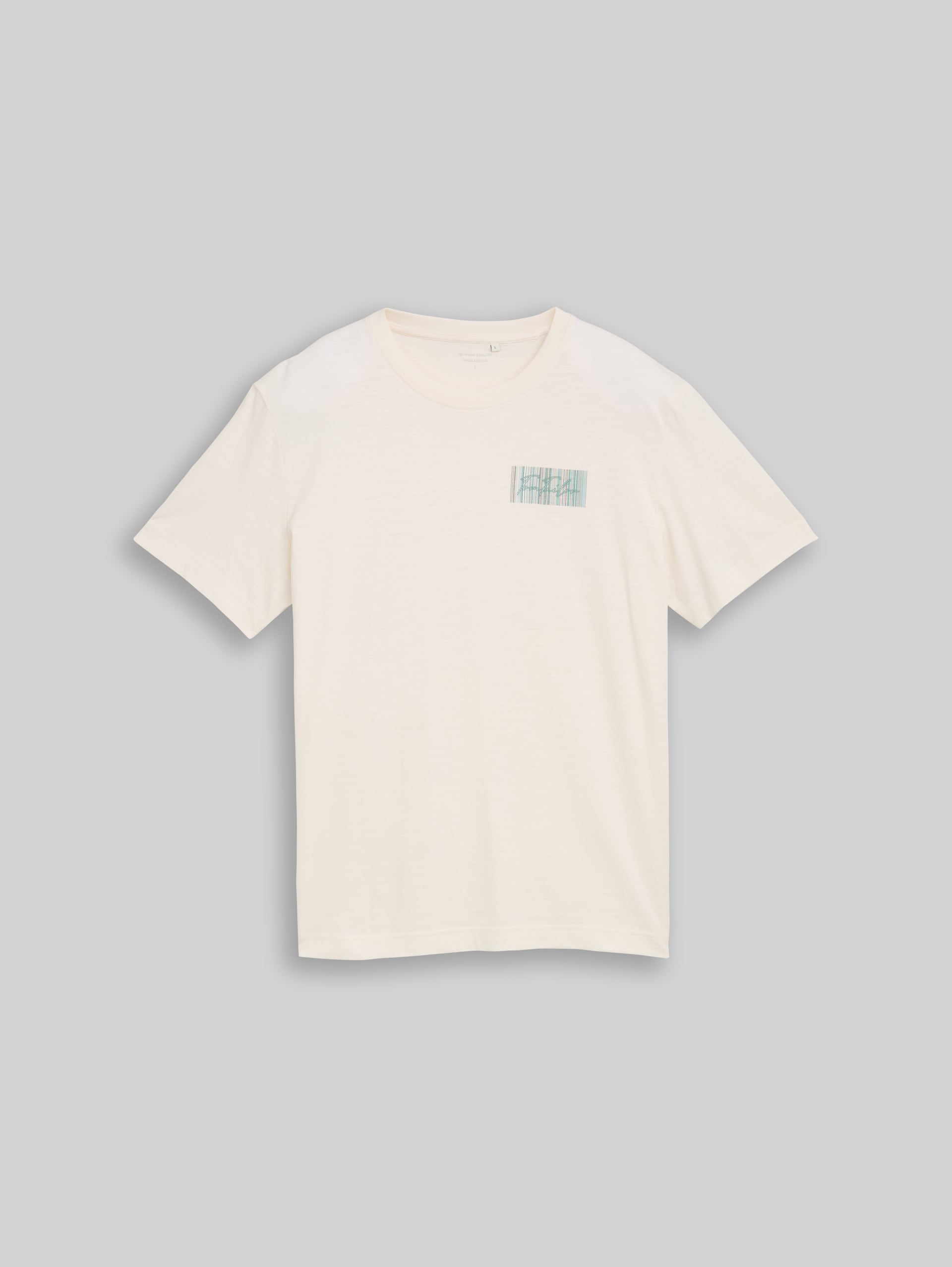 T-Shirt mit Logo-Print - Gardenia White - Vorder-Produkt-Ansicht