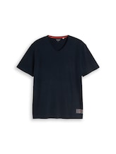 Ausgewählt, T-Shirt mit V-Ausschnitt von Tom Tailor, blau