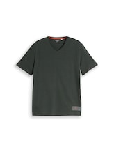 Nicht ausgewählt, T-Shirt mit V-Ausschnitt von Tom Tailor, grün