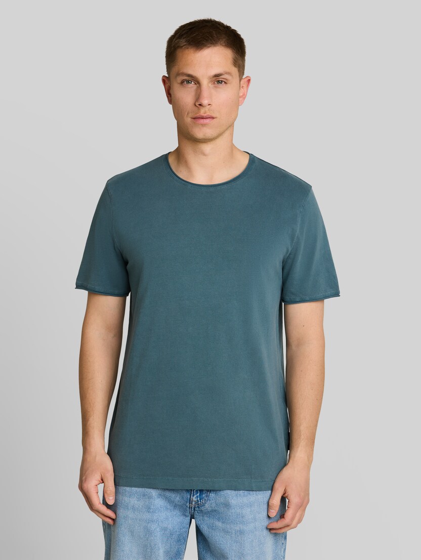 T-Shirt im Used-Look von Denim Male, tide petrol