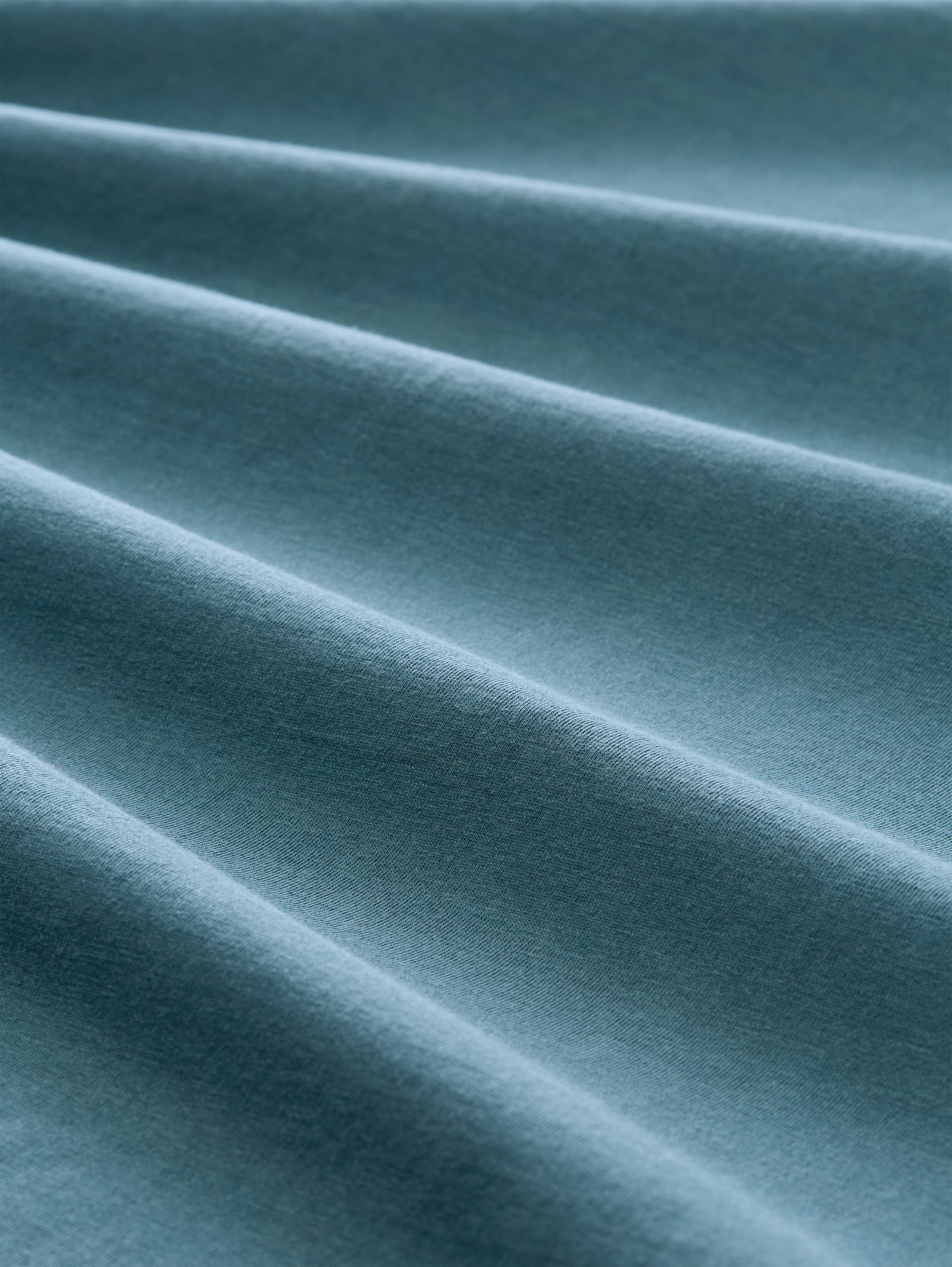 T-Shirt im Used-Look - tide petrol - Material-Ansicht