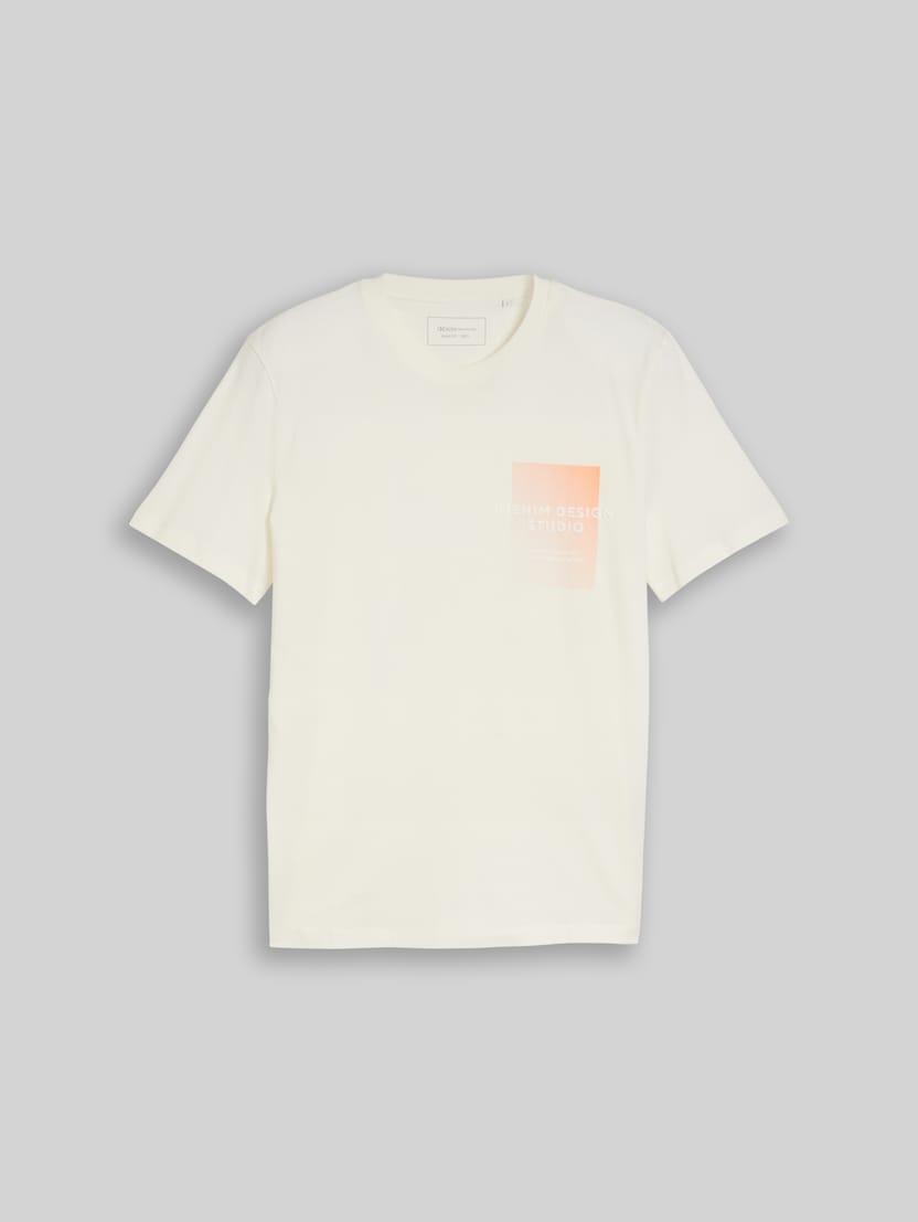 T-shirt met print door Denim Male, Wool White