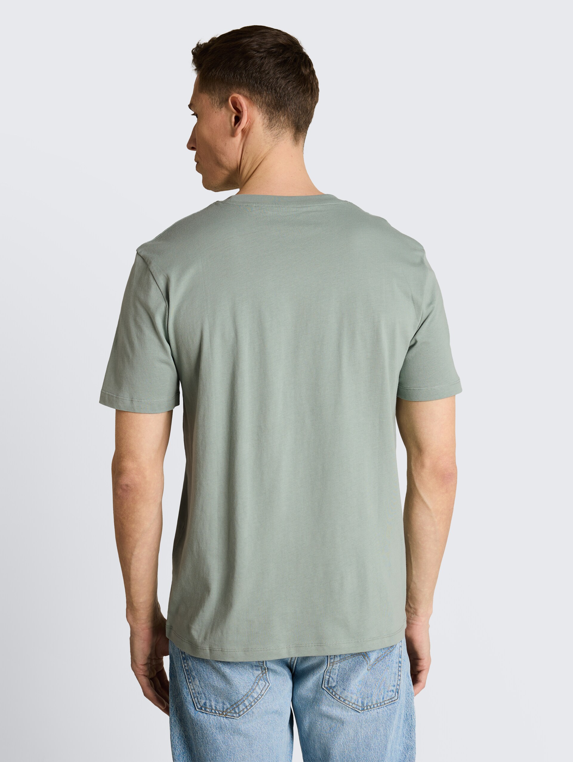T-shirt met print - green mist - Neklijn model-achteraanzicht