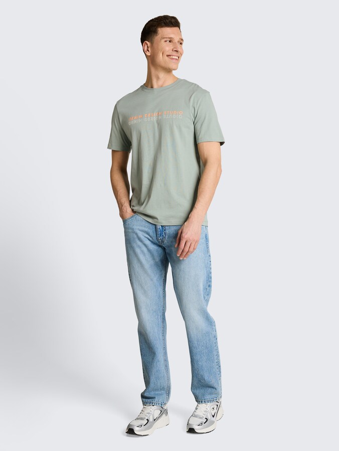 T-Shirt mit Print von Denim Male, green mist