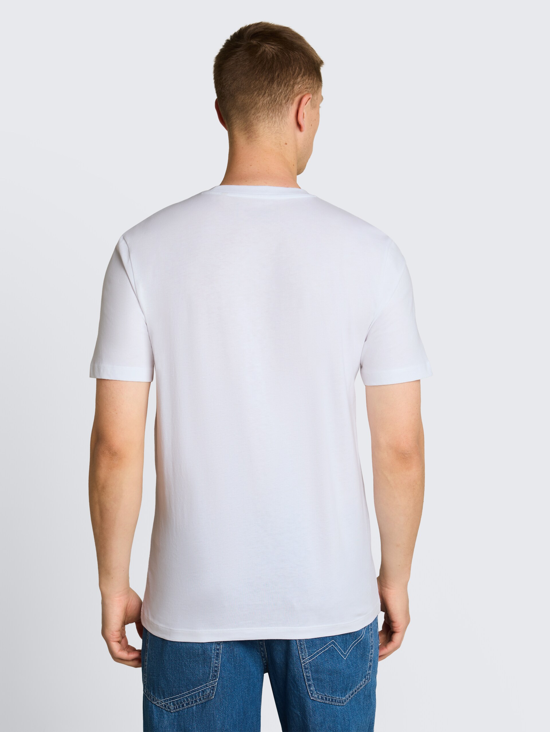 T-Shirt mit Print - White - Auschnitt Model-Rückansicht
