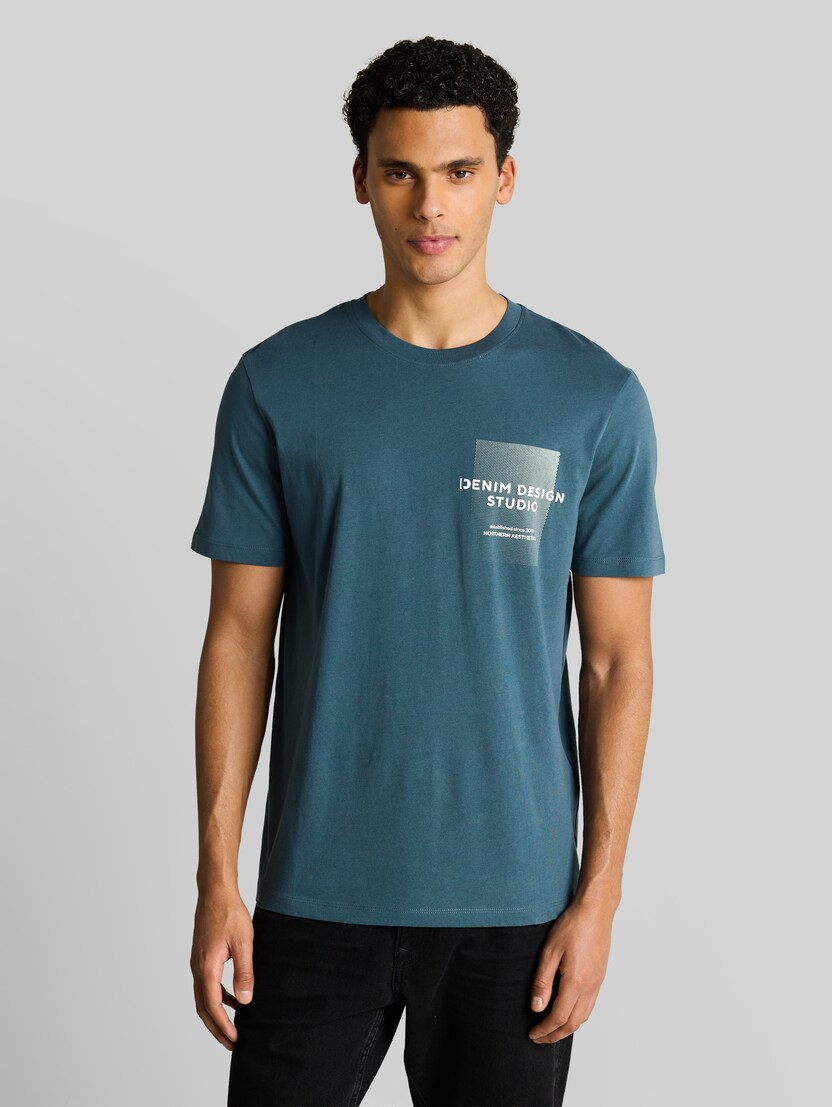T-shirt met print door Denim Male, tide petrol