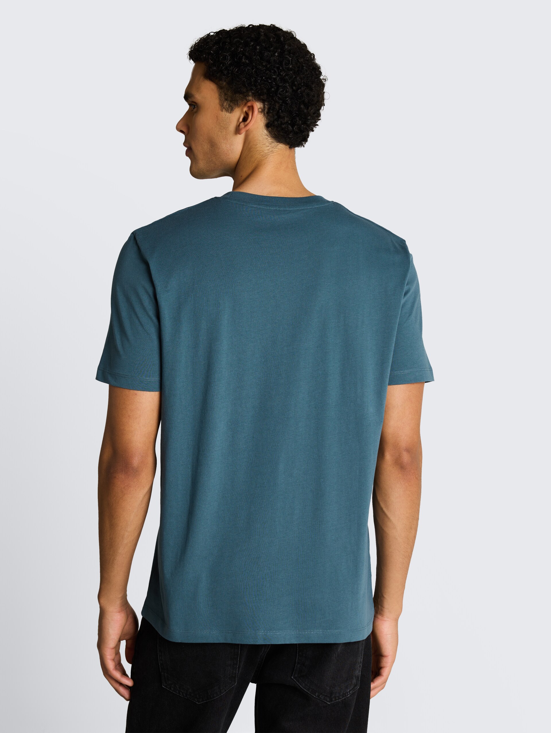 T-shirt met print - tide petrol - Neklijn model-achteraanzicht