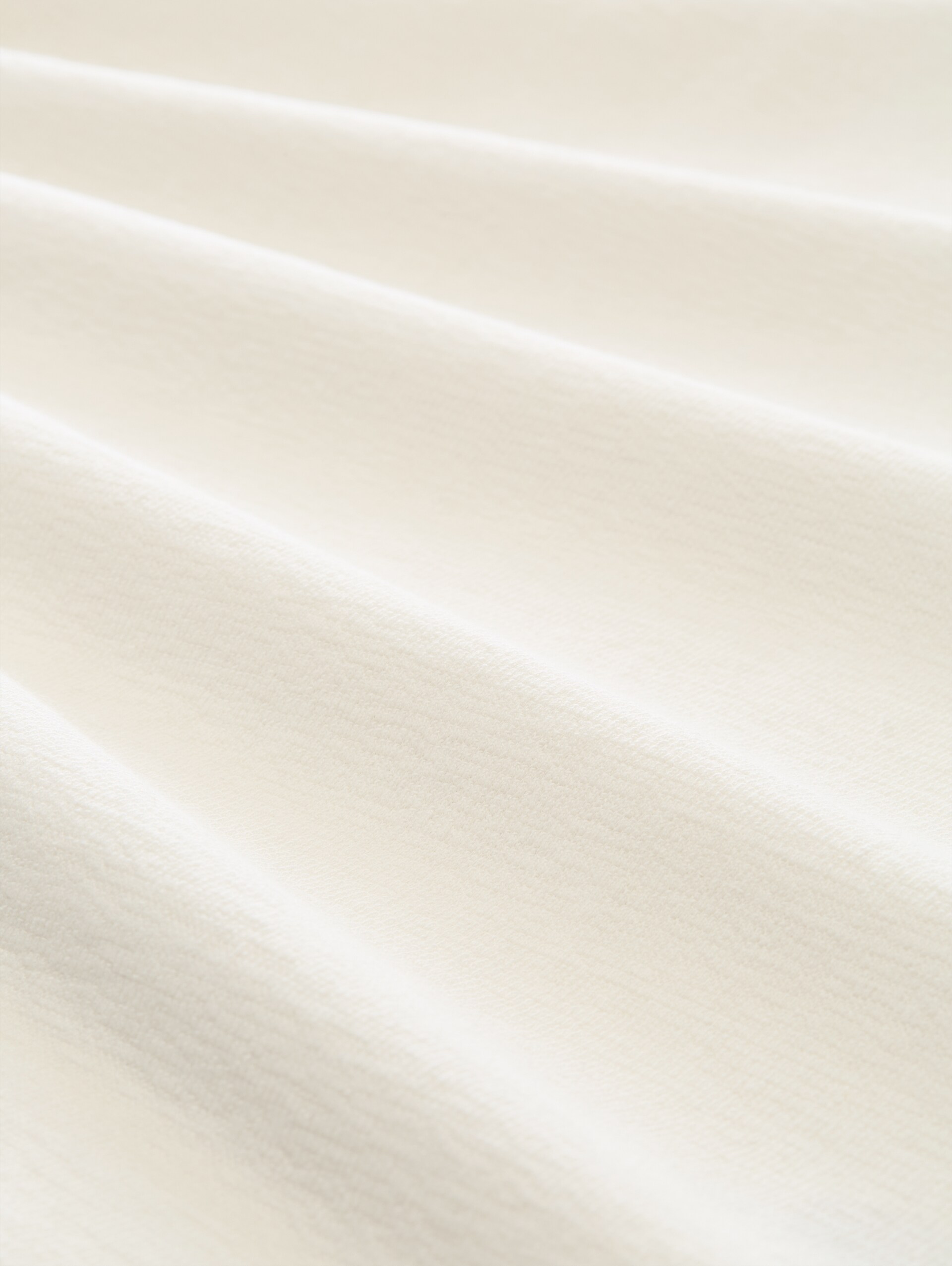 Terry T-Shirt aus Baumwolle - Wool White - Material-Ansicht