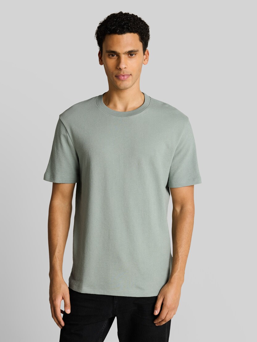 Terry T-Shirt aus Baumwolle von Denim Male, green mist