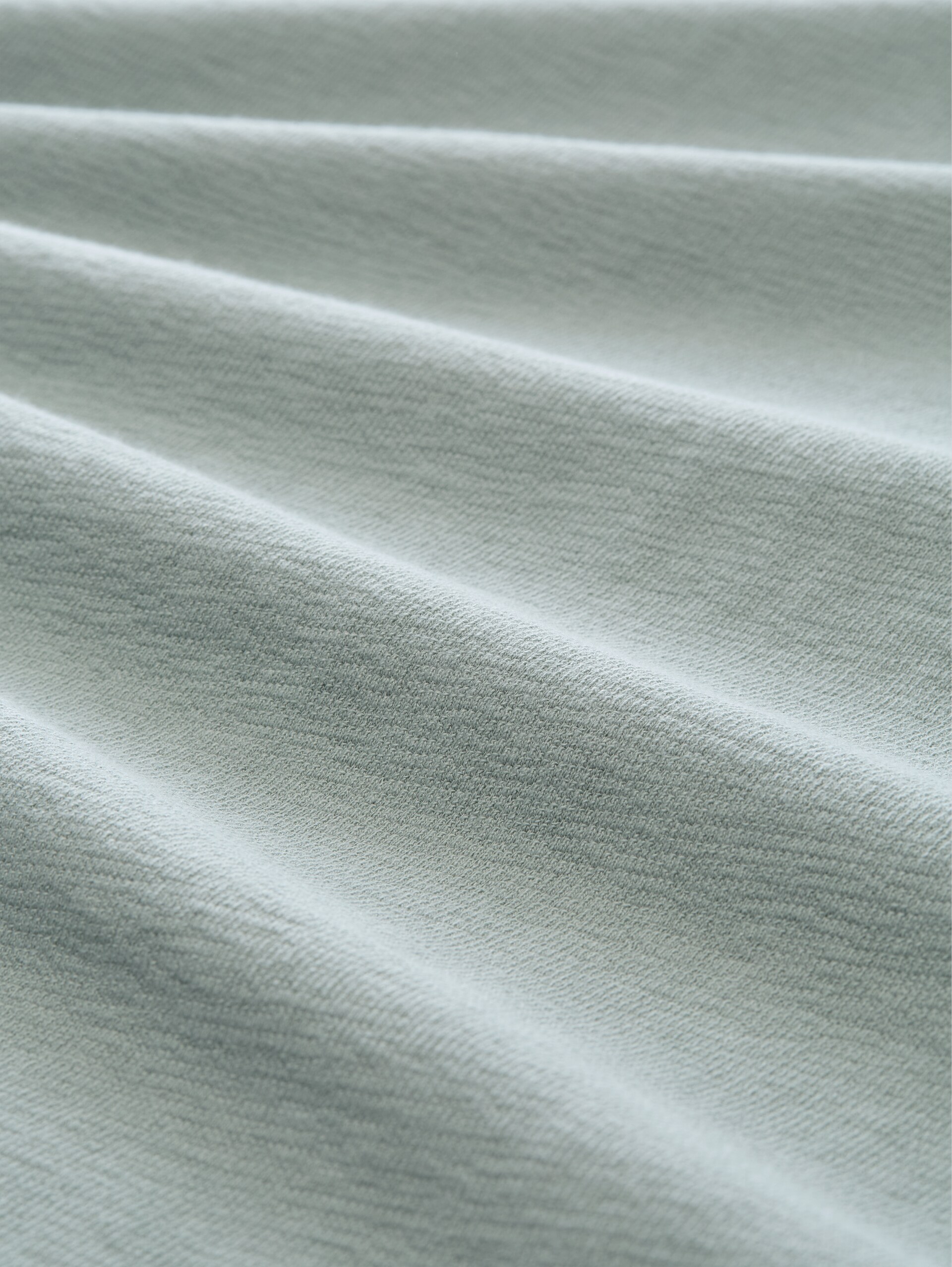 T-shirt van katoenen badstof - green mist - Materiaalweergave