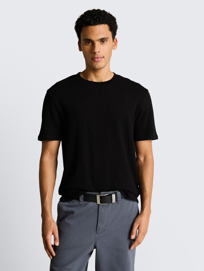 Terry T-Shirt aus Baumwolle von Denim Male, Black