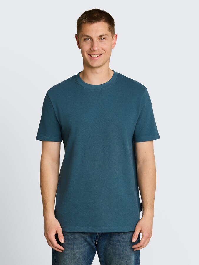 Terry T-Shirt aus Baumwolle von Denim Male, tide petrol