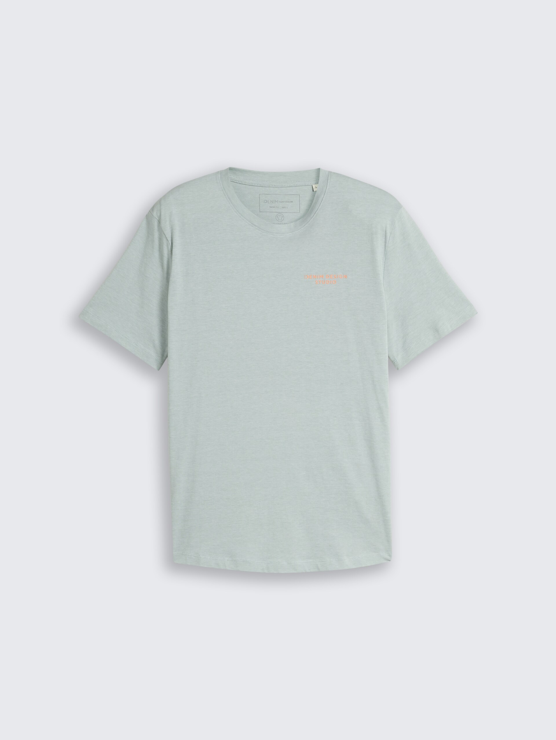 T-shirt met fijne streepjes - green white fine stripe - Product vooraanzicht
