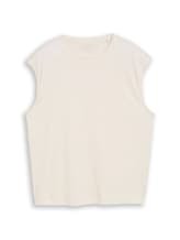 Geselecteerd, Tanktop met relaxte pasvorm en used-look door Tom Tailor, wit