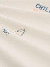 T-shirt met relaxte pasvorm en all-over print - wool white fun summer print - Materiaalweergave