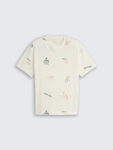 T-shirt met relaxte pasvorm en all-over print - wool white fun summer print - Product vooraanzicht