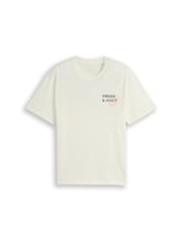 Geselecteerd, T-shirt met relaxte pasvorm en print op de rug door Tom Tailor, wit