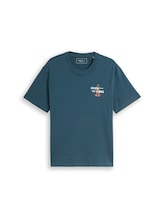 Niet geselecteerd, T-shirt met relaxte pasvorm en print op de rug door Tom Tailor, groen