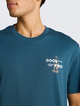 T-shirt met relaxte pasvorm en print op de rug - tide petrol - Detailaanzicht model