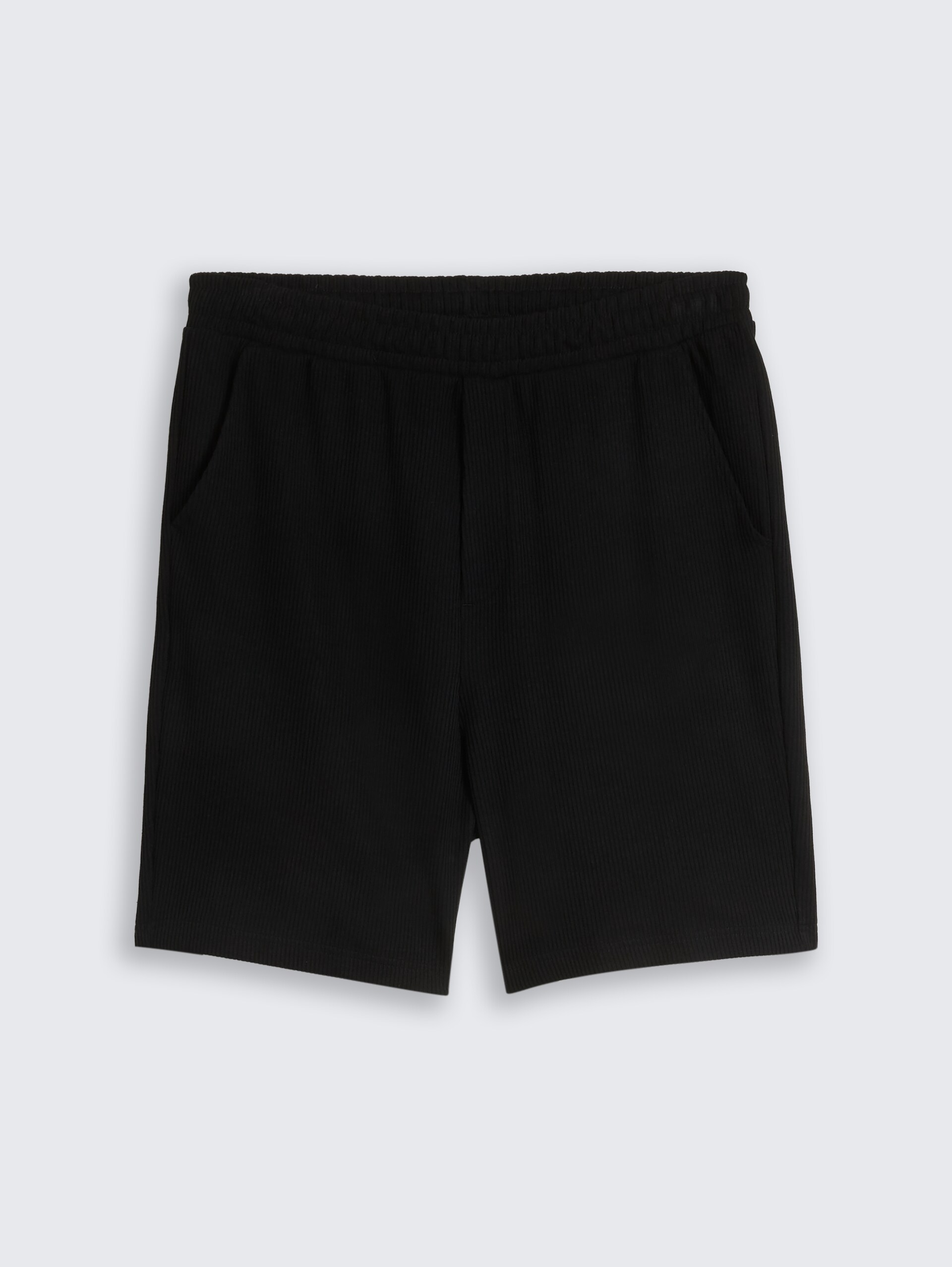 Sweatshorts met relaxte pasvorm - Black - Product vooraanzicht